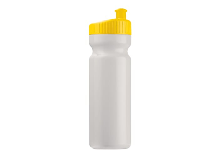 Gourde sport personnalisable Design 750 ml Blanc / Jaune